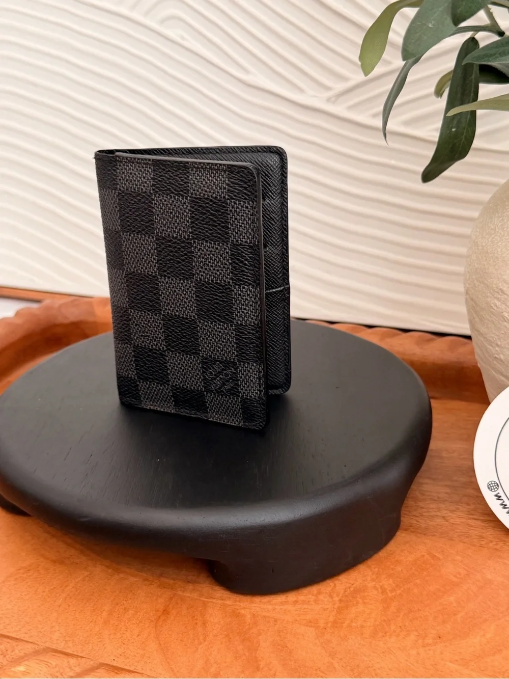 Louis Vuitton Black Checkered Card Holder